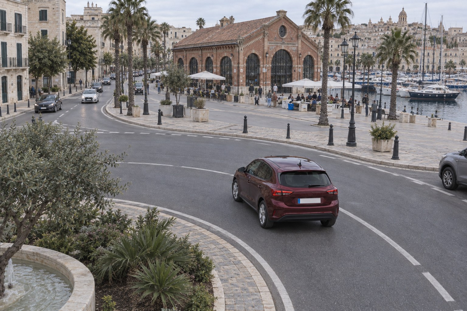Camera on the island of the Fish Market Roundabout