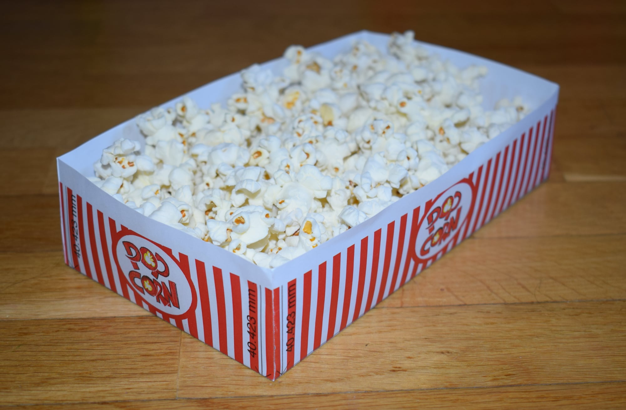 caja de palomitas óptima